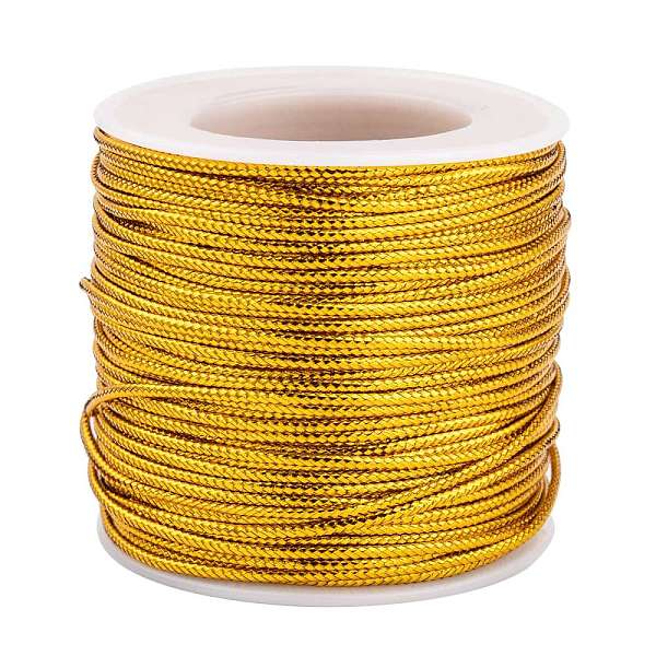 

PandaHall Metallic Cord, Goldenrod, 2mm, about 43.74 yards(40m)/roll Plastic Gold