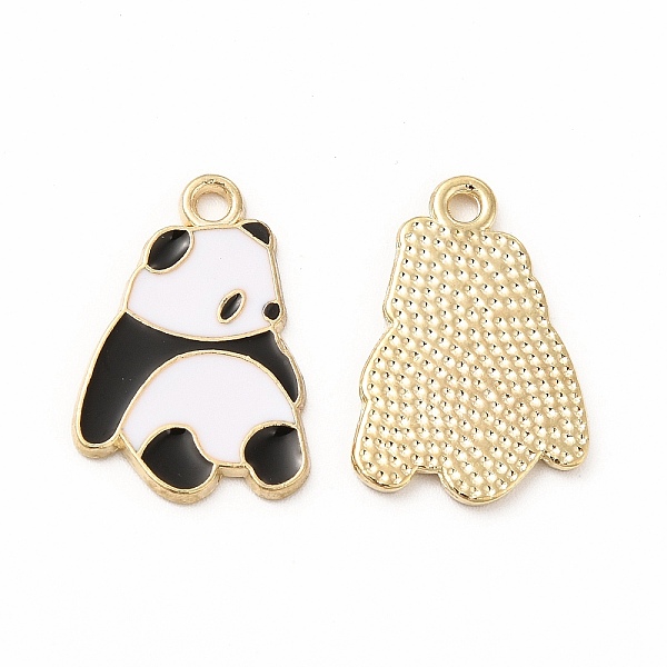 

PandaHall Alloy Enamel Pendants, Panda Charm, Golden, 20.5x14x1.5mm, Hole: 2mm Alloy+Enamel Panda Black