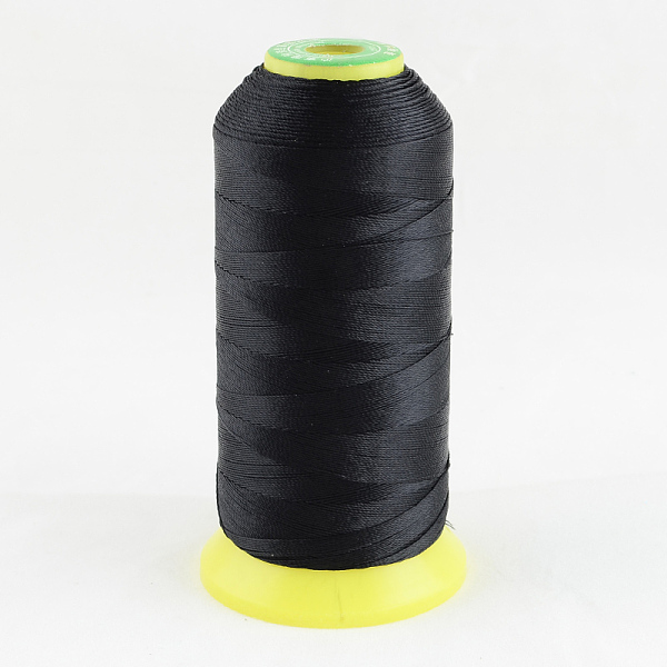

PandaHall Polyester Sewing Thread, Black, 0.6mm, about 420m/roll Polyester Black