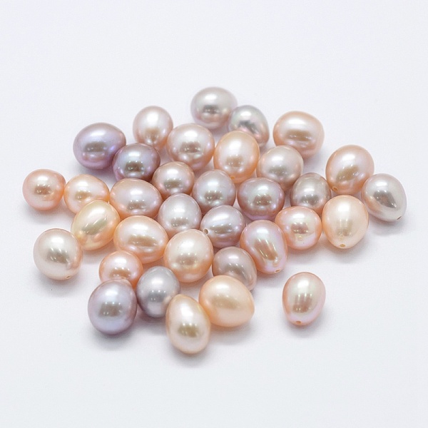 

PandaHall Natural Cultured Freshwater Pearl Beads, Dyed, Half Drilled, Teardrop, Bisque, 9~10x9~10mm, Hole: 0.8mm Pearl Teardrop Orange