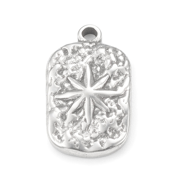 

PandaHall 304 Stainless Steel Pendants, Rectangle with Star Charms, Stainless Steel Color, 18x10x2mm, Hole: 1.2mm 304 Stainless Steel...