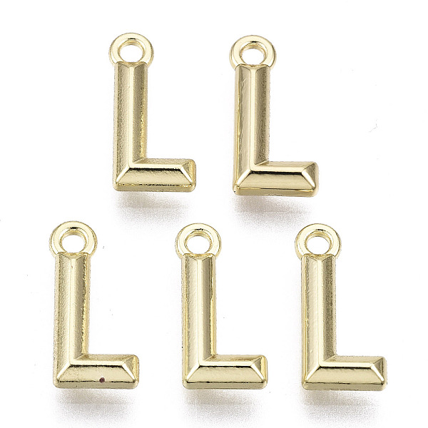 

PandaHall Alloy Pendants, Cadmium Free & Nickel Free & Lead Free, Letter, Letter.L, L:14x6x3mm, Hole: 1.5mm Alloy Letter L
