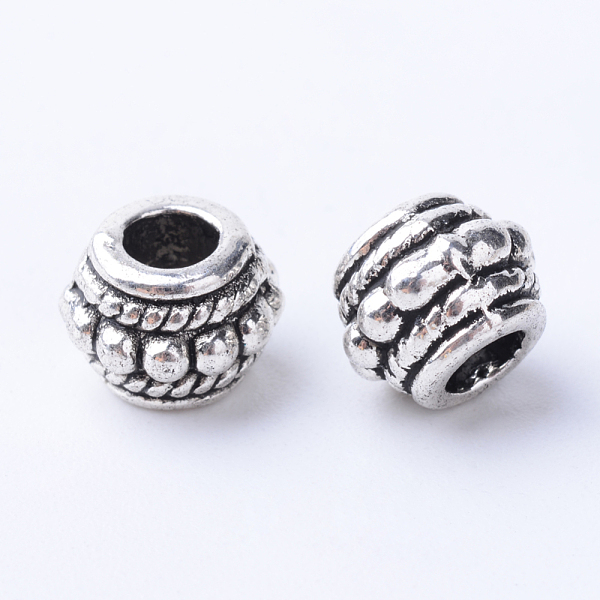 

PandaHall Tibetan Style Alloy Beads, Rondelle, Cadmium Free & Lead Free, Antique Silver, 8x6.5mm, Hole: 3~3.5mm, about 950pcs/1000g Alloy...