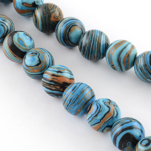 

PandaHall Dyed Synthetical Gemstone Round Bead Strands, Deep Sky Blue, 6mm, Hole: 1mm, about 66pcs/strand, 15.35 inch Synthetic Gemstone...