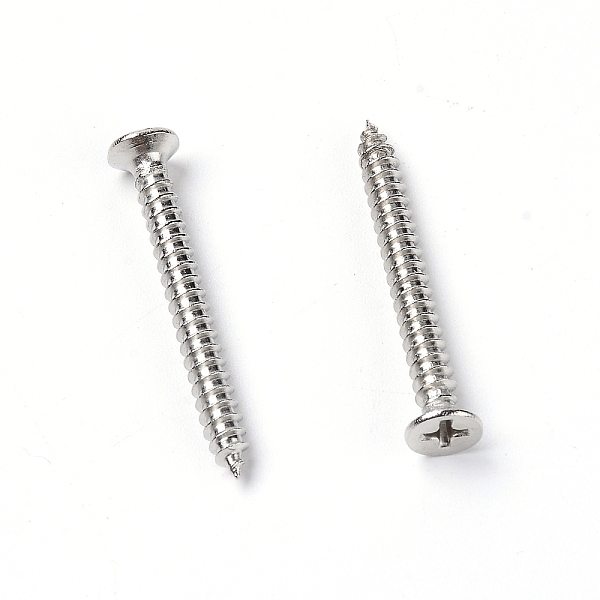 

PandaHall Stainless Steel Screws, Stainless Steel Color, 3.4x0.7cm Stainless Steel