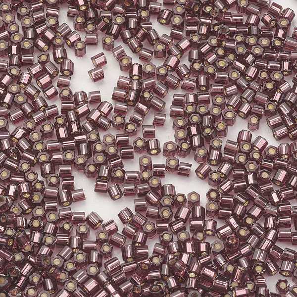 

PandaHall TOHO Japanese Seed Beads, Two Cut Hexagon, (26C) Silver Lined Amethyst, 11/0, 2x2mm, Hole: 0.6mm, about 44000pcs/pound Glass..., Purple