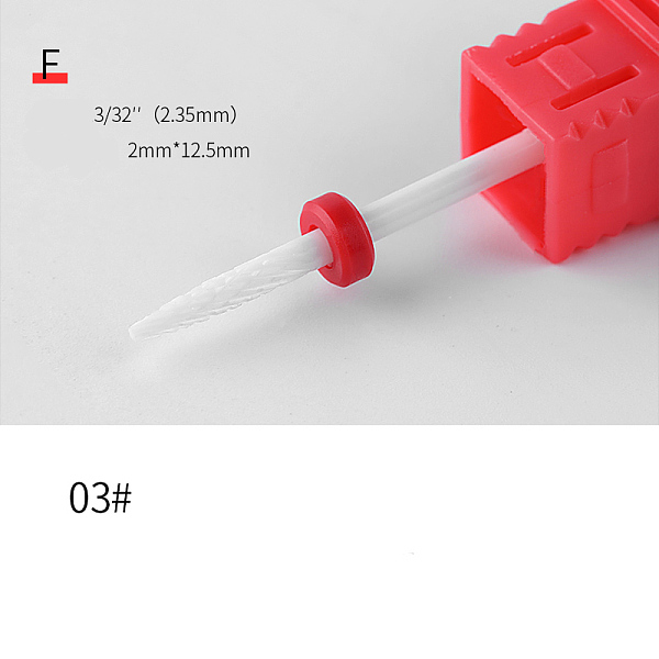 

PandaHall Nail Art Drill Bit, Ceramic Grinding Head, Electric Manicure Machine Accessories, Manicure Cutter Nail Art Tools, Red, Head...