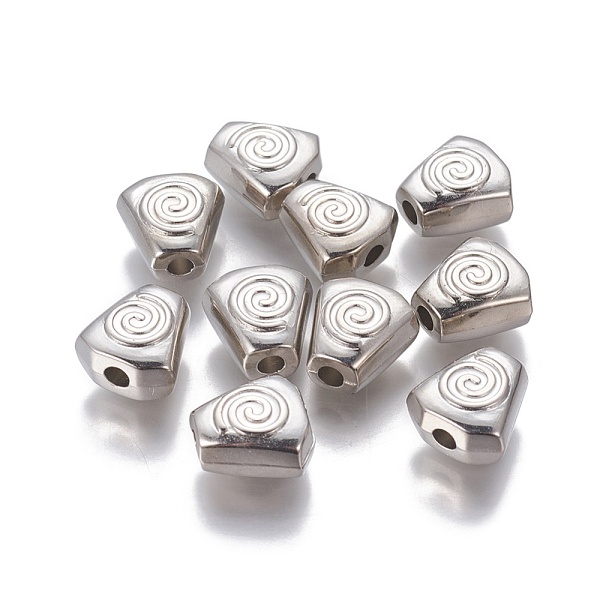 

PandaHall CCB Plastic Beads, Trapezoid with Vortex, Platinum, 12x12x7mm, Hole: 3mm Plastic Trapezoid