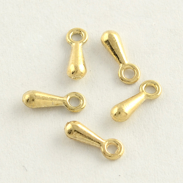 

PandaHall Zinc Alloy Teardrop Charms, Cadmium Free & Lead Free, Chain Extender Drop, Golden, 7x2mm, Hole: 1mm, about 7400pcs/1000g Alloy...