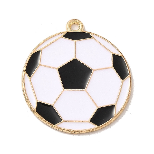 

PandaHall Alloy Enamel Pendants, Golden, Football, 28x25x1.5mm, Hole: 1.8mm Alloy+Enamel Football