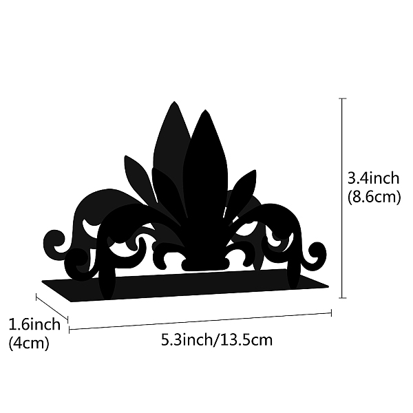 

PandaHall Iron Napkin Holder, Flower, 211x135mm Iron Flower Black