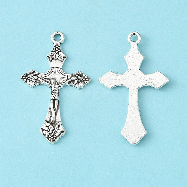 

PandaHall Tibetan Style Pendants, For Easter, Cadmium Free & Nickel Free & Lead Free, Crucifix Cross Pendant, Antique Silver...