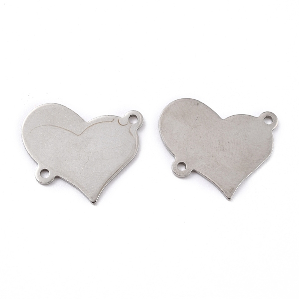 

PandaHall 201 Stainless Steel Links Connectors, Heart, Stainless Steel Color, 20.5x17.5x0.8mm, Hole: 1.4mm 201 Stainless Steel Heart