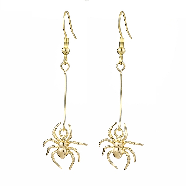 

PandaHall Halloween Spider Brass Dangle Earrings, 304 Stainless Steel Jewelry for Women, Golden, 55.5x17mm 304 Stainless Steel Spider