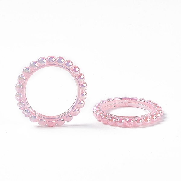 

PandaHall UV Plating Opaque Acrylic Beads Frames, Flower Ring, Pink, 42.5x43x5.5mm, Hole: 2.5mm, Inner Diameter: 31mm Acrylic Ring Pink