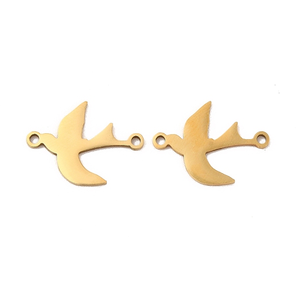

PandaHall 201 Stainless Steel Connector Charms, Bird Links, Golden, 14x18.5x1mm, Hole: 1.4mm 201 Stainless Steel Bird