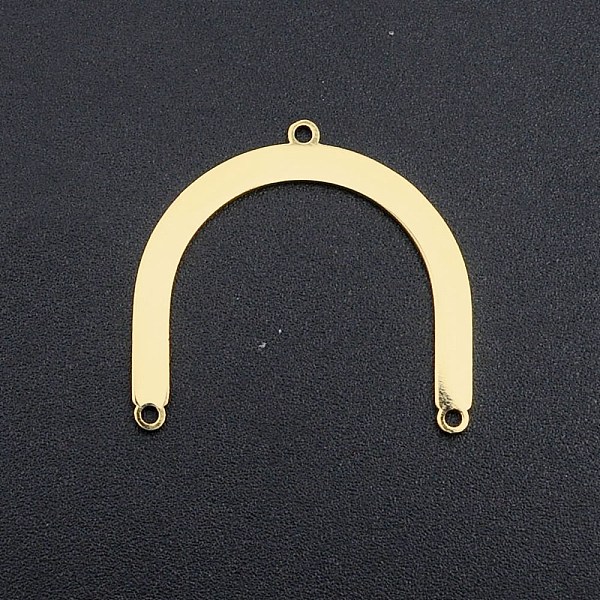 

PandaHall 201 Stainless Steel Chandelier Components Links, Symmetrical Arc Shape, Laser Cut, Real 18K Gold Plated, 23x25x1mm, Hole: 1.4mm...