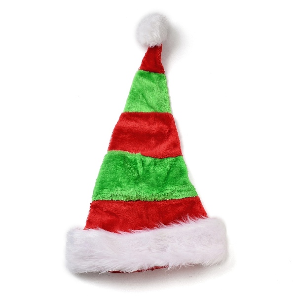 Stripe Plush Cloth Pattern Christmas Hats