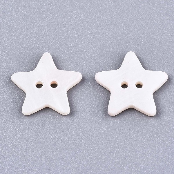 2-Hole Freshwater Shell Buttons