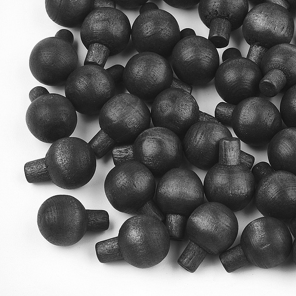 

PandaHall Natural Wood Beads, No Hole/Undrilled, Dyed, Gray, 14x10mm Schima Wood Others Gray