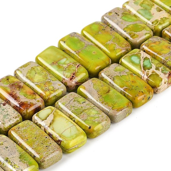 Brins de perles de jaspe impérial naturel