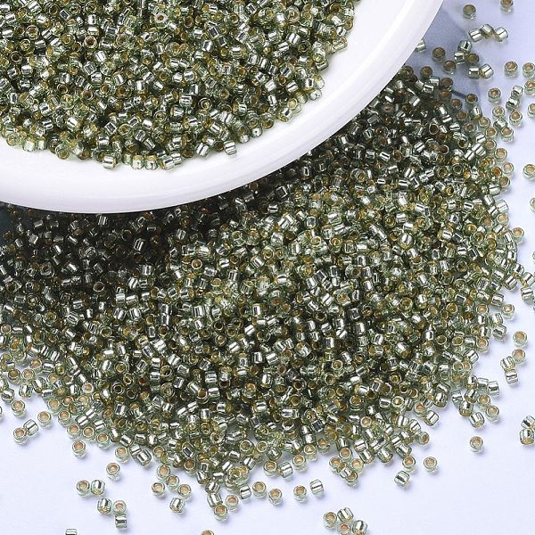 

PandaHall MIYUKI Delica Beads, Cylinder, Japanese Seed Beads, 11/0, (DB2163) Duracoat Silver Lined Dyed Willow, 1.3x1.6mm, Hole: 0.8mm..., Green