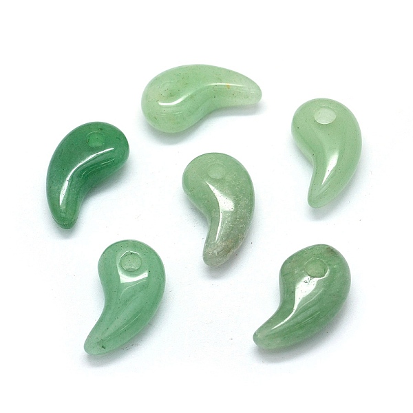 

PandaHall Natural Green Aventurine Pendants, Magatama, 23x12~13x7~8mm, Hole: 3mm Green Aventurine Others