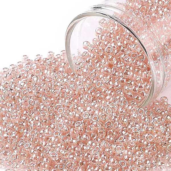 

PandaHall TOHO Round Seed Beads, Japanese Seed Beads, (631) Light Rosaline Transparent Luster, 11/0, 2.2mm, Hole: 0.8mm, about..., Pink