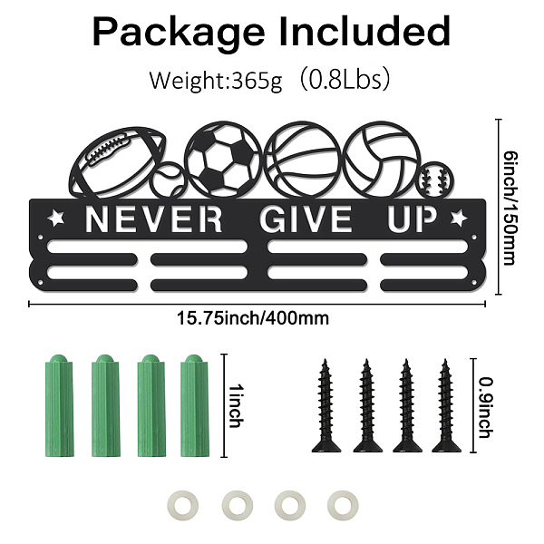 Спортивный мяч тема железная медаль вешалка держатель дисплей настенная стойка
