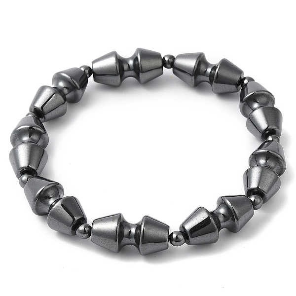 

PandaHall Synthetic Hematite Dumbbell Beaded Stretch Bracelet, Inner Diameter: 2-3/8 inch(6cm) Hematite