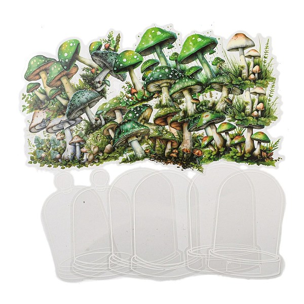 

PandaHall Mushroom with Bottle Waterproof PET Stickers, Decorative Stickers, for Water Bottles, Laptop, Luggage, Cup, Computer, Mobile Phone...