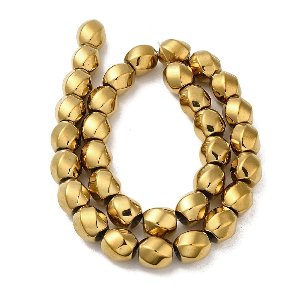 

PandaHall Electroplated Non-Magnetic Synthetic Hematite Beads Strands, Long-Lasting Plated, Twist Oval, Golden Plated, 12~12.5x11.5~12mm...