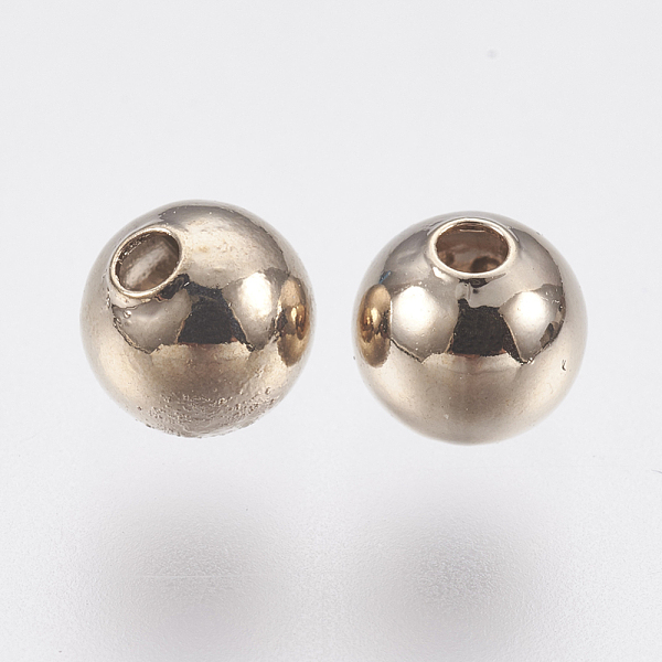 

PandaHall Brass Beads, Round, Coffee Golden, 5mm, Hole: 1.2mm, about 21pcs/5g Brass Round