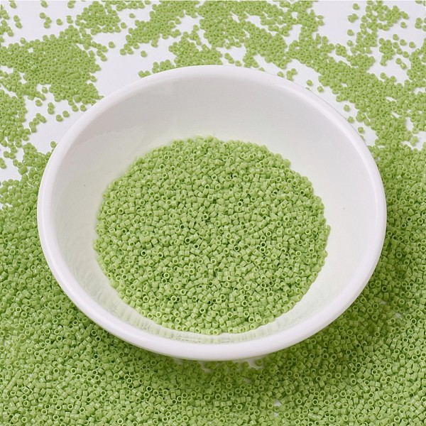 

PandaHall MIYUKI Delica Beads, Cylinder, Japanese Seed Beads, 11/0, (DB0733) Opaque Chartreuse, 1.3x1.6mm, Hole: 0.8mm, about 10000pcs/bag..., Green