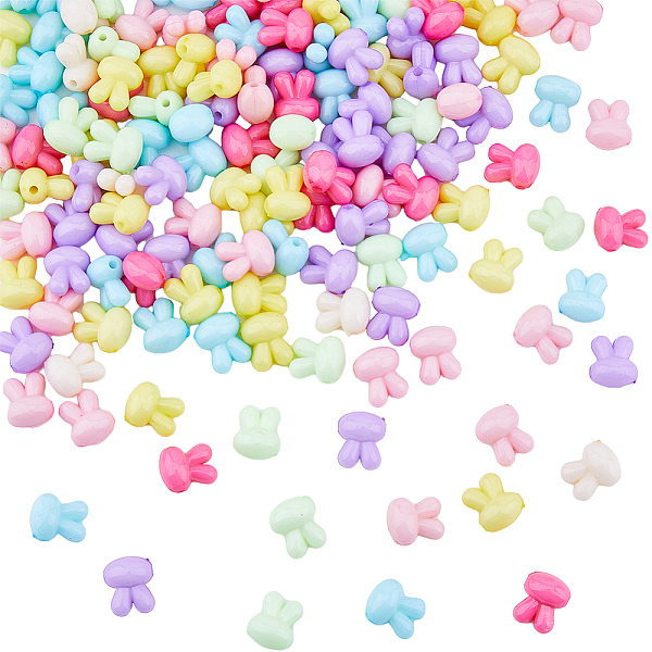 

PandaHall DICOSMETIC 150Pcs Bunny Bead Acrylic Rabbit Head Acrylic Pony Beads Random Color Opaque Solid Beads Large Hole Animal Loose Beads..., Multicolor