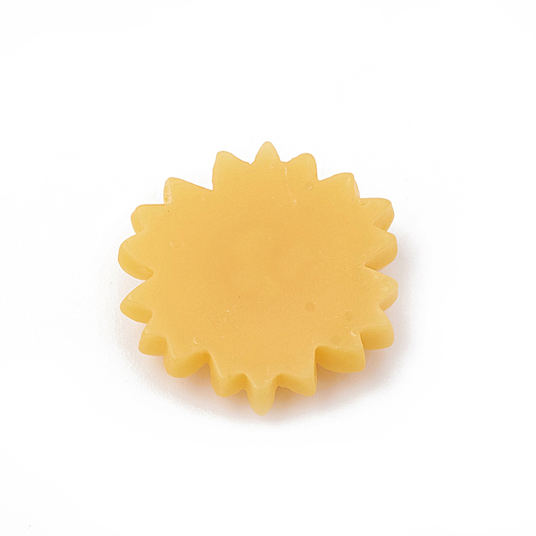

PandaHall Resin Cabochons, Flower/Daisy, Gold, 23x22x7mm Resin Flower Gold