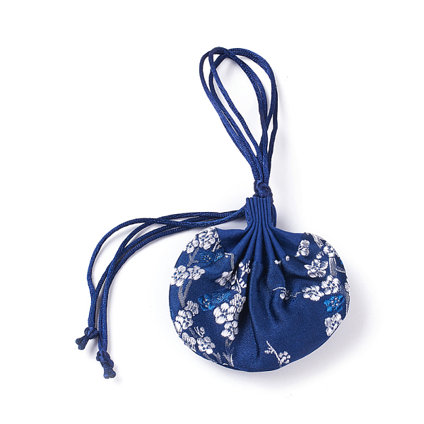 

PandaHall Silk Packing Pouches, Dark Blue, 8.4~8.7x12.8~13.1cm Silk Blue