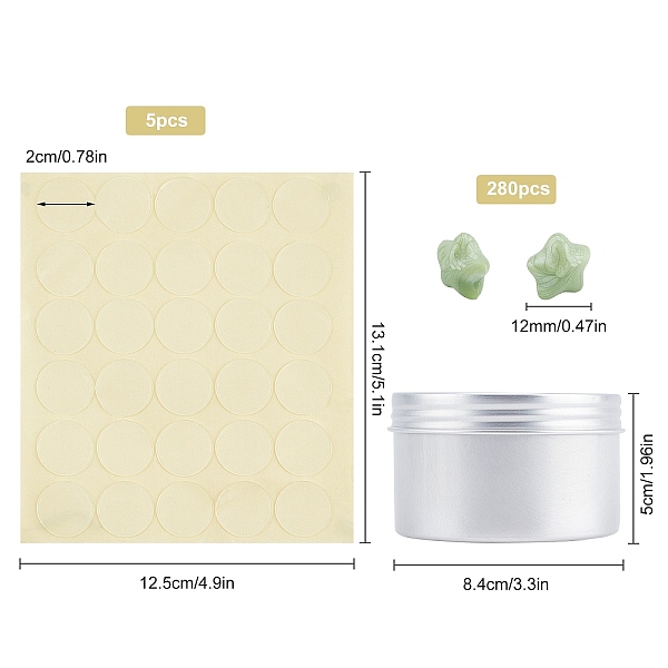 

PandaHall CRASPIRE DIY Stamp Making Kits, Including Aluminium Tin Cans, Sealing Wax Particles and Gift Tag Labels Self-Adhesive Present..., Green