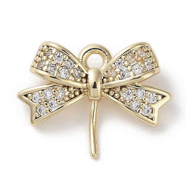 

PandaHall Brass Micro Pave Clear Cubic Zirconia Charms, Bowknot, Real 18K Gold Plated, 13x17.5x5mm, Hole: 1.5mm Brass+Cubic Zirconia Bowknot...