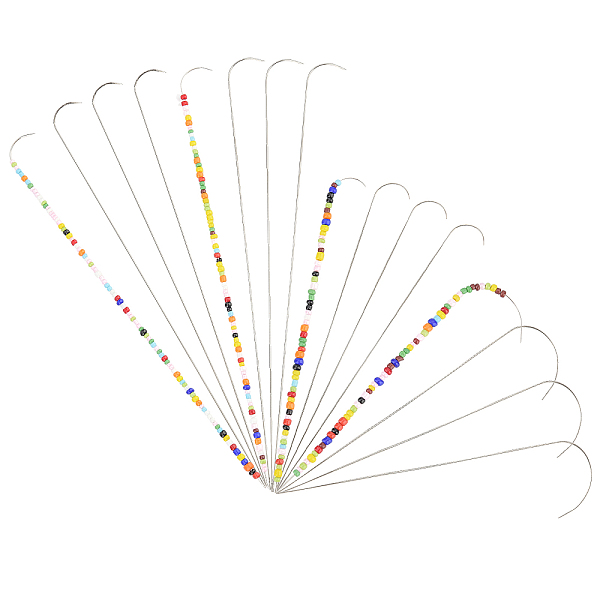 Pandahall Elite 16 Stück 4 Stil 304 Gebogene Perlennadeln Aus Edelstahl