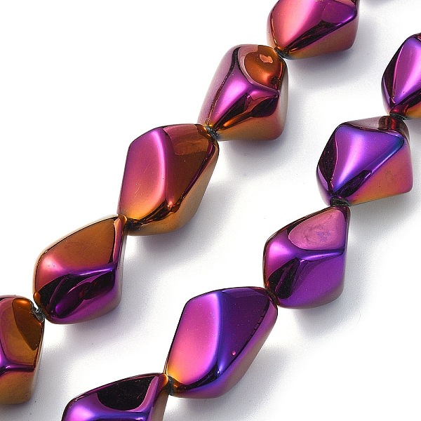 

PandaHall Full Plated Electroplate Glass Beads Strands, Nuggets, Purple, 22x12.5x15mm, Hole: 1.4mm, about 30pcs/strand, 25.20''(64cm) Glass...