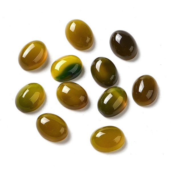 

PandaHall Natural Agate Cabochons, Dyed & Heated, Oval, 9x7x4mm Natural Agate Oval