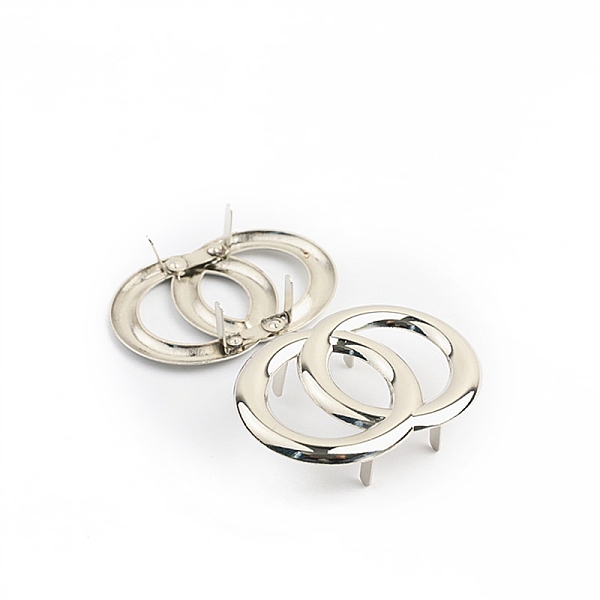 

PandaHall Ring Shape Alloy Decorative Buckles, Bag Decorations, Platinum, 3.6x5.2cm Alloy Ring