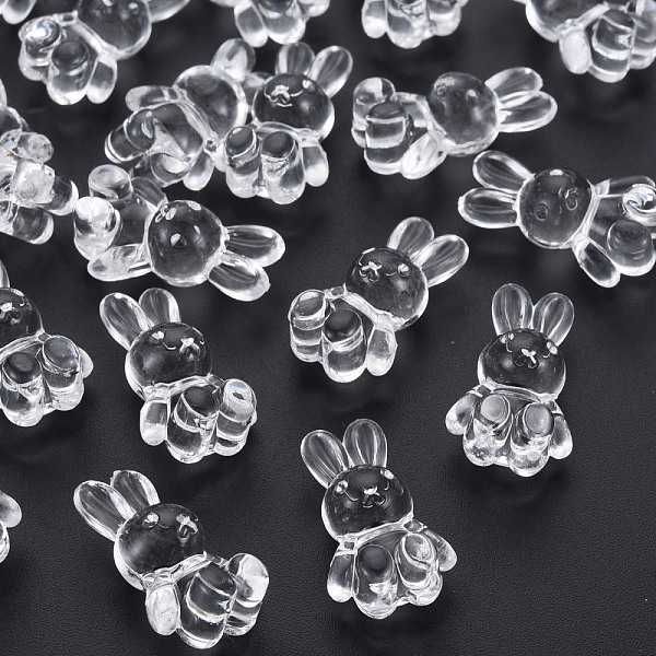 

PandaHall Transparent Acrylic Beads, Rabbit, Clear, 24.5x14.5x11mm, Hole: 2.5mm, about 300pcs/500g Acrylic Rabbit Clear
