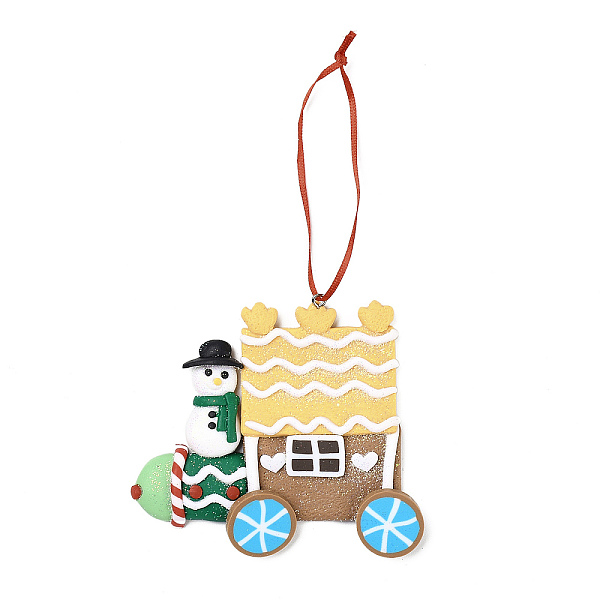 

PandaHall Christmas Car Handmade Polymer Clay Pendant Decorations, for Christmas Tree Wall Door Hanging Ornaments, Snowman, 165mm Polymer...