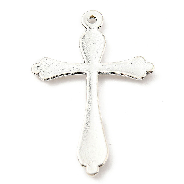 

PandaHall Tibetan Style Alloy Pendants, Cross, Antique Silver, 37.5x25x2.5mm, Hole: 1.4mm, 248pcs/500g Alloy Cross