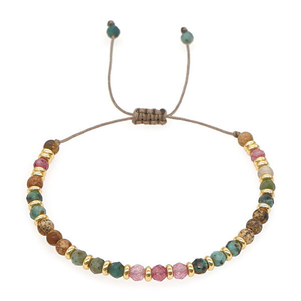 

PandaHall Vintage style gemstone beaded bracelet with unique European and American design.