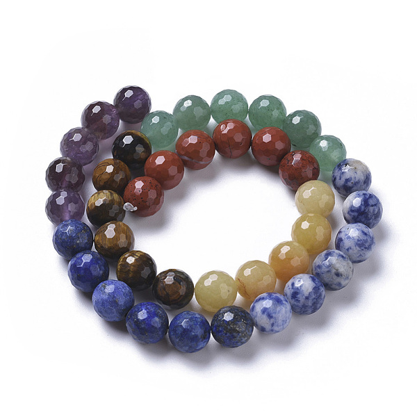 

PandaHall Chakra Theme Natural Red Rainbow Jasper & Yellow Aventurine & Tiger Eye & Green Aventurine & Blue Spot Stone & Lapis Lazuli &...