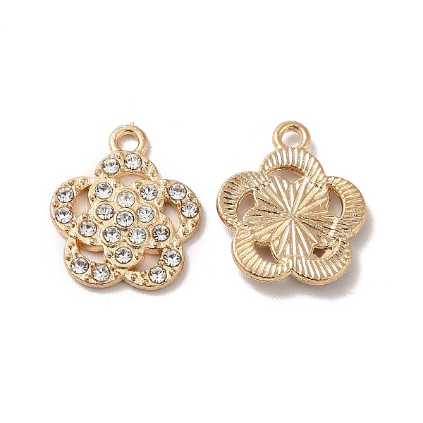 

PandaHall Alloy Rhinestone Pendants, Star Charms, Light Gold, 18x15x2.5mm, Hole: 1.2mm Alloy+Rhinestone Star