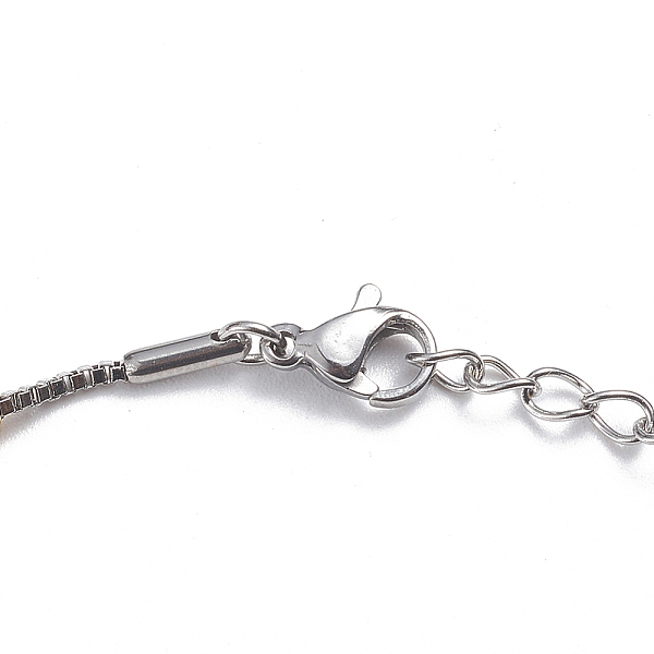 

PandaHall 304 Stainless Steel Box Chain Anklets, with Round Beads and Lobster Claw Clasps, Golden & Stainless Steel Color, 8-1/4 inch(21cm)...